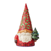 Enesco Jim Shore Heartwood Creek Christmas Gnome Indoor or Outdoor Statue Figurine, 20.25 Inch, Multicolor