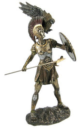 Athena Greek Goddess Bronzed Statue Sculpture Minerva