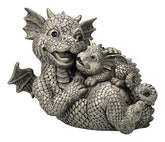 Pacific Giftware PT Garden Dragon Family Mother and Baby Dragon Garden Display Decorative Accent Sculpture Stone Finish 10 Inch Tall