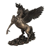 US Bronzed Finish Winged Horse Pegasus Statue Amazing Detail
