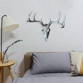 DWK "Weathered Glory" Faux Taxidermy Hanging Wall Mounted Deer Head Skull | Rustic Farmhouse Decor | Mancave Wall Decor | Gifts for Hunters | Wall Hanging Decorations - 18L"