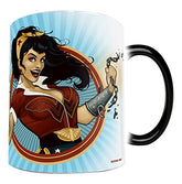 Morphing Mugs DC Comics Justice League (Wonder Woman Bombshell) Ceramic Mug, Black