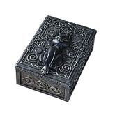 Pacific Giftware Fortune Telling Black Cat Reader Design Sculptural Tarot Box Jewelry Trinket Keepsake Fengshui Lucky Talisman Home Accent Decor 5.25" L
