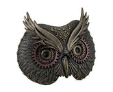 Metallic Bronze Steampunk Owl Head Wall Mask