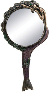 Art Nouveau Collectible Mermaid Hand Mirror Nymph Decoration