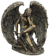 US 6.5" Cold Cast Bronze Color Lucifer The Fallen Angel Figurine Statue
