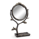 Pinecone and Branch Vanity Mirror & Jewelry Holder