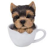 Pacific Giftware Adorable Teacup Pet Pals Puppy Collectible Figurine 5.75 Inches (Yorkie)