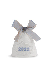 LLADRÓ 2022 Christmas Bell Blue. Porcelain Christmas Bell