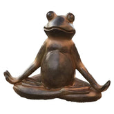 Pacific Giftware The Inner Peace of A Frog Yoga Toad in Meditation Figurine Collectible Sculpture Garden Decor 11 inch Tall
