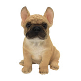 Pacific Giftware French Bulldog Puppy Statue Realistic Glass Eyes