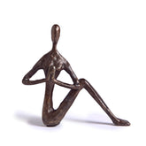 Danya B. ZD5792S Contemporary Metal Art Yoga Home Decor - Female in Yoga Tree Pose - Bronze Sculpture