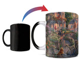 Morphing Mugs Disney - Lady and the Tramp - Sunset - Thomas Kinkade - One 11 oz Color Changing Heat Sensitive Ceramic Mug – Image Revealed When HOT Liquid Is Added!