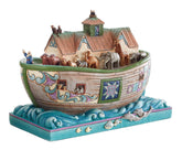 Enesco Jim Shore Heartwood Creek Noah's Ark Set Sail with Faith Figurine, 8.26 Inch, Multicolor