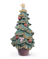 LLADRÓ Christmas Tree Figurine. Porcelain Christmas Tree Figure.