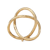 Danya B. Gold Eternal Loop Metal Art Abstract Sculpture. This Unique Accent Piece Symbolizes an Unending Cycle of Life. Perfect for Wedding, Anniversary, Home or Office Decor