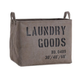Danya B. LY117 Decorative Canvas Laundry Basket with Handles - Portable Collapsible Foldable Clothes Hamper - Khaki Green