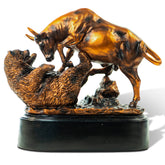 MEPERPER Bull and Bear Statue, Stock Market Gifts for Men, Wall Street Bull Statue, Gifts for Stock Market Lovers