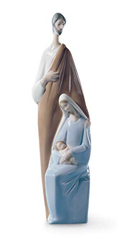 LLADRÓ Nativity Figurine. Porcelain The Holy Family Figure.