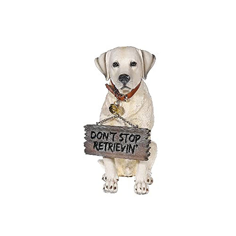 DWK Front Porch Dog Outdoor Welcome Sign Decorative Statue | Cute Dog Welcome Sign for Front Porch Standing | Decorative Garden Statues - Boxer