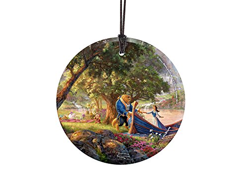 Trend Setters Disney – Beauty and The Beast II – Belle – Beast – 3.5” Starfire Prints Hanging Glass Print Accessory – Ideal for Gifting and Collecting
