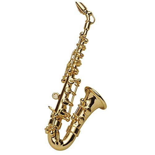 Women's Miniature Musical Instrument Lapel Pins - Velvet Lined Case - Saxophone