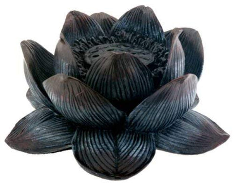SUMMIT COLLECTION Eastern Enlightenment Lotus Flower Meditation Incense Burner, Zen Buddhist Home Décor