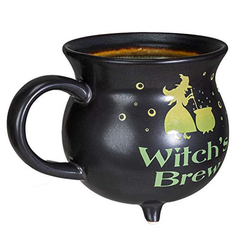 Pacific Giftware Witch's Brew Cauldron Ceramic Porcelain Coffee Mug Soup Bowl 32 fl oz