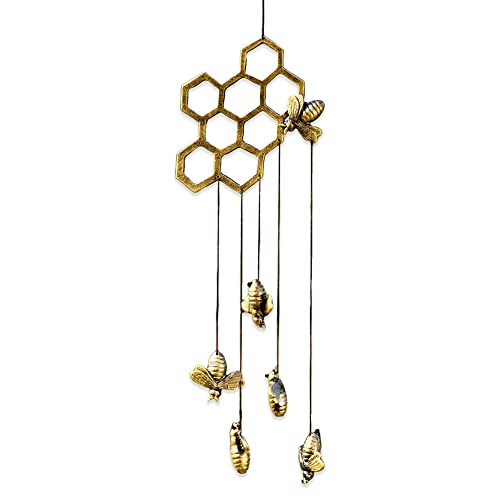 SPI Home Aluminum Bees and Honeycomb Windchime