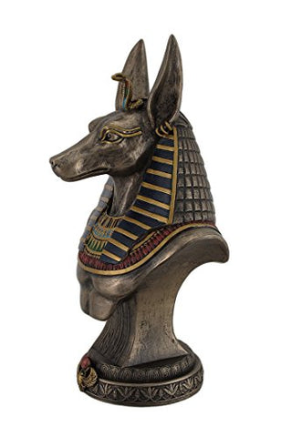 Veronese Design Ancient Egyptian Jackal God Anubis Bronze Finished Bust Statue