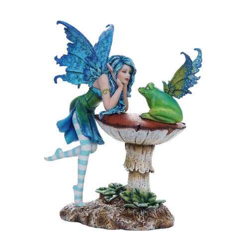 Pacific Giftware Enchanting Frog Gossip Fairy Collectible Decorative Statue 6.5H Amy Brown