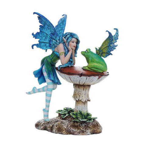 Pacific Giftware Enchanting Frog Gossip Fairy Collectible Decorative Statue 6.5H Amy Brown