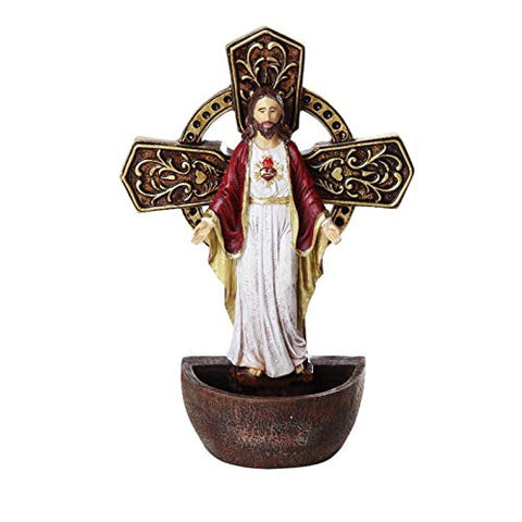DIVINITY COLLECTION Crucifix Holy Font Figurine