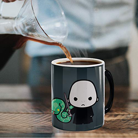 Morphing Mugs Harry Potter (Hedwig the Owl Chibi) Heat Reveal Ceramic Coffee Mug - 11 Ounces