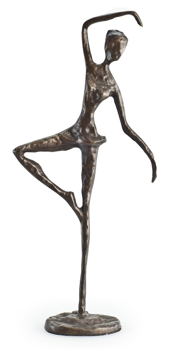 Danya B. ZD5792S Contemporary Metal Art Yoga Home Decor - Female in Yoga Tree Pose - Bronze Sculpture