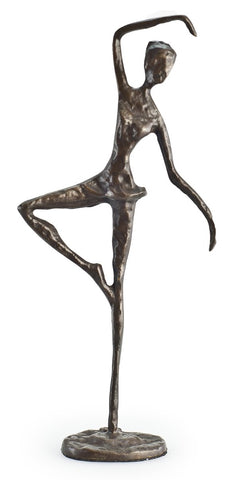 Danya B. ZD5792S Contemporary Metal Art Yoga Home Decor - Female in Yoga Tree Pose - Bronze Sculpture