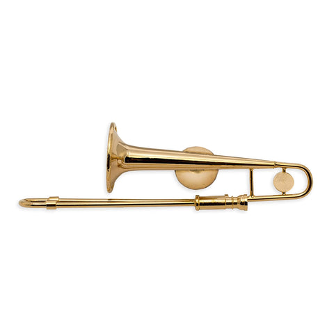 Gold Trombone Miniature Replica Magnet, Size 3 inch