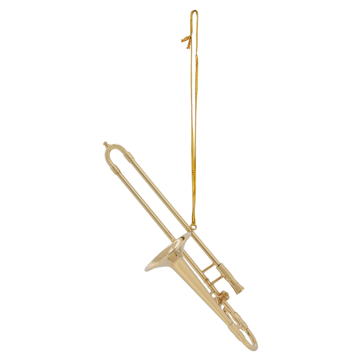 Broadway Gifts Co Gold Tone Trombone Instrument 5 inch Brass Hanging Ornament