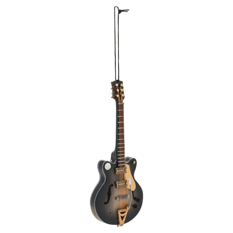 Broadway Gifts 5.5" Black Wood Hollow Boby Electric Guitar Ornament Decoration