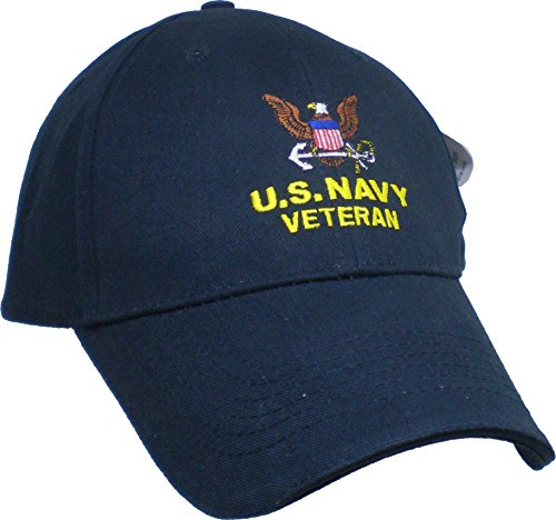 US Navy Embroidered Military Cap - Navy Veteran OSFM