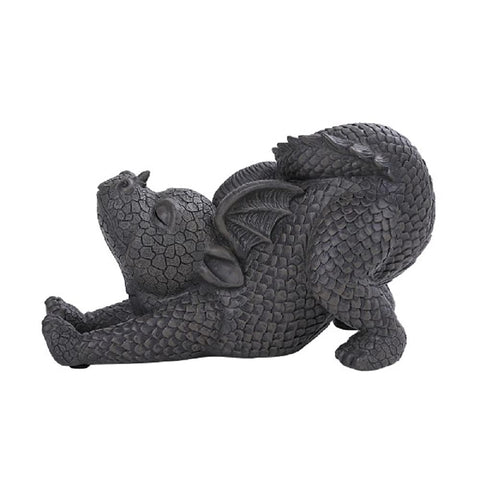 Pacific Giftware PT Garden Dragon Stretch Out Dragon Garden Display Decorative Accent Sculpture Stone Finish 10 Inch Tall