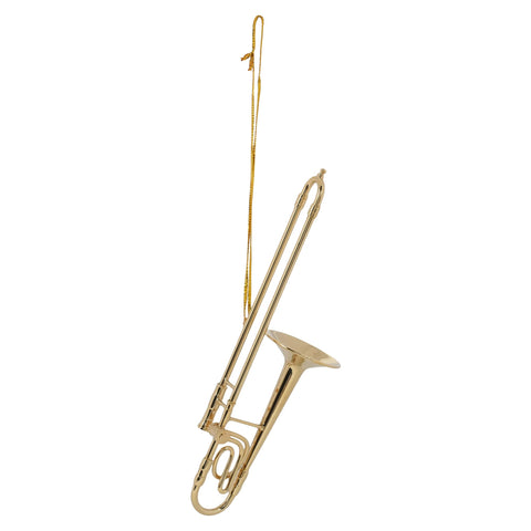 Broadway Gifts Co Gold Tone Trombone Instrument 5 inch Brass Hanging Ornament