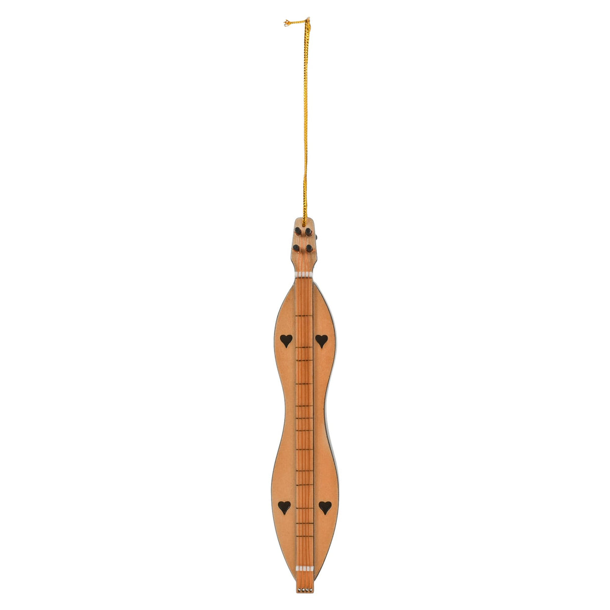 Broadway Gifts Co Golden Folk Dulcimer 4 inch Wood Hanging Ornament