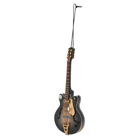 Broadway Gifts 5.5" Black Wood Hollow Boby Electric Guitar Ornament Decoration