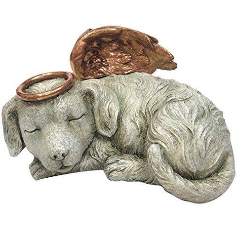 Pacific Giftware Pet Memorial Angel Dog Sleeping Cremation Urn Memorial Statue Bottom Load 30 Cubic Inch