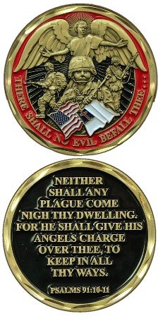 Eagle Crest NEW Soldier's Psalm Challenge Coin, Bronze Alloy, Multicolor