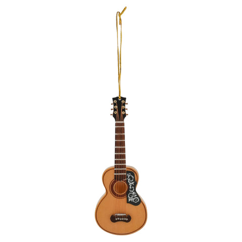 Broadway Gifts Co Yellow Spanish Guitar 5 inch Wood Hanging Ornament