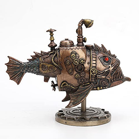 Veronese Design Hand Painted Steampunk Submarine Sci-fi Fantasy Statue