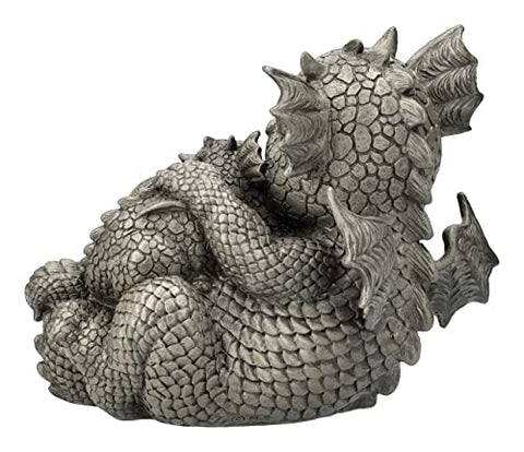 Pacific Giftware PT Garden Dragon Family Mother and Baby Dragon Garden Display Decorative Accent Sculpture Stone Finish 10 Inch Tall