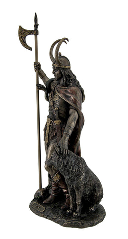 Zeckos Bronze Finish Loki Norse God of Mischief Resin Statue Sculpture 13.75 Inches High